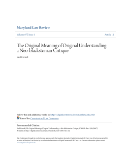 The Original Meaning of Original Understanding