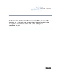 The Argument Dependency Model