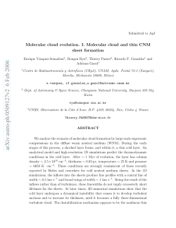 Molecular cloud evolution. I. Molecular cloud and thin CNM sheet