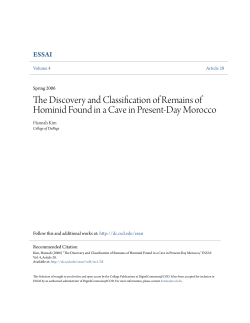 The Discovery and Classification of Remains of Hominid Found in a