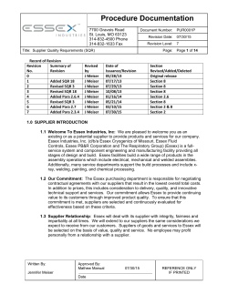 Procedure Documentation