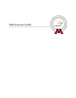 EMS Protocols Toolkit - Department of Medicine