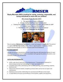 Maintenance Technician - Pueblo, CO