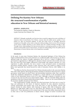 Defining Pre-Katrina New Orleans: the structural