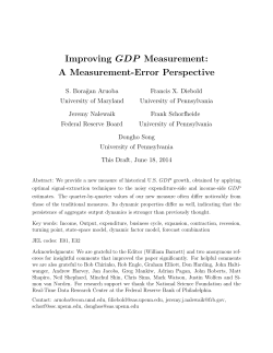 Improving GDP Measurement: A Measurement