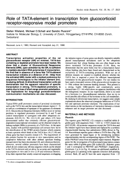 Role of TATA-element in transcription from glucocorticoid receptor