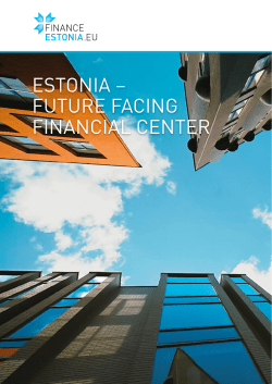 estonia &ndash; future facing financial center