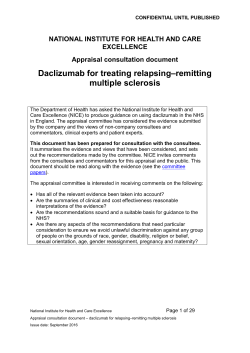 Appraisal consultation document