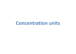 Concentration units