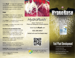 our HydroRush Brochure and Tell your fellow Gardeners!