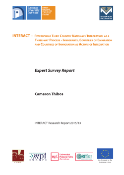 Expert Survey Report - Cadmus, EUI Research Repository