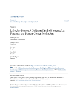 Life After Prison: A Different Kind of Sentence?, a Forum at the