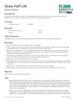 Straw Half-Life - Flinn Scientific