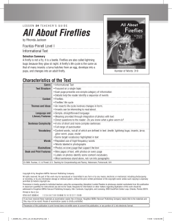 All About Fireflies - Houghton Mifflin Harcourt