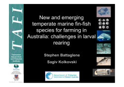 New and emerging temperate marine fin
