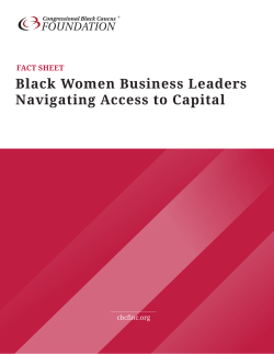 Fact Sheet: Black Women Business Leaders Navigating Access to
