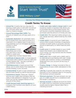 Credit Terms To Know - Better Business Bureau