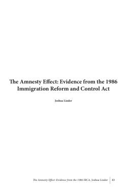 The Amnesty Effect: Evidence from the 1986 Immigration Reform