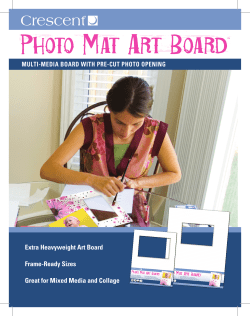 the Photo Mat Art Board Product Flyer