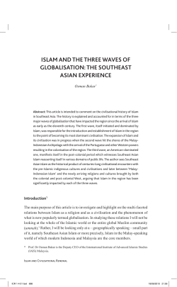 ISLAM AND THE THREE WAVES OF GLOBALISATION: THE