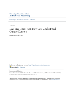 LA`s Taco Truck War: How Law Cooks Food Culture Contests