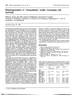 Electroporation in `intracellular` buffer increases