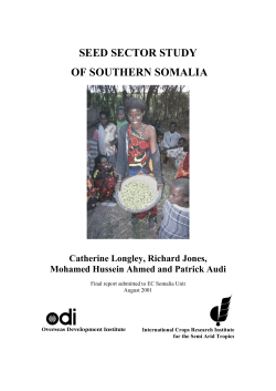 Seed Sector Study of Southern Sudan