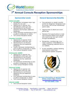 7 Annual Consuls Reception Sponsorships