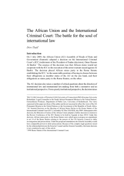 review of the AU-ICC relationship