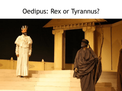 Oedipus lecture