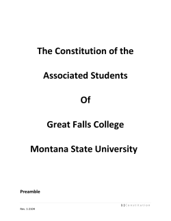 Constitution - Great Falls College MSU