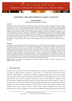 listening: the most difficult skill to teach
