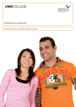 Pathways to University - Western Sydney University