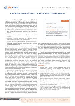 The Risk Factors Face To Neonatal Development