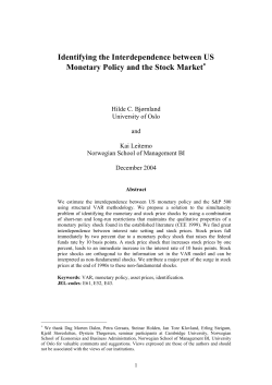 Identifying the Interdependence between US Monetary Policy and