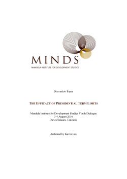 Discussion Paper THE EFFICACY OF PRESIDENTIAL TERM