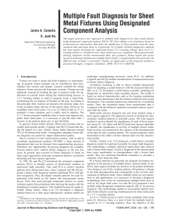 Multiple Fault Diagnosis for Sheet Metal Fixtures Using Designated