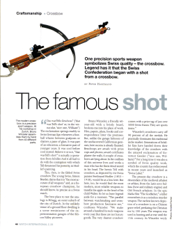 One precision sports weapon symbolizes Swiss