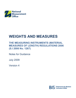 notes for guidance &ndash; material measures of length