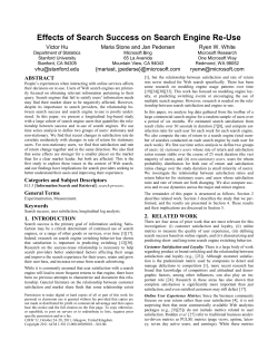 Effects of Search Success on Search Engine Re-Use