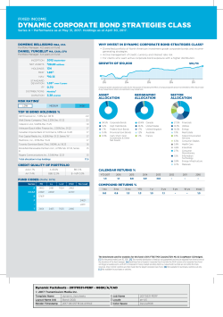 Dynamic Corporate Bond Strategies Class Series A