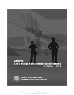 Table of Contents - AASHTO Bookstore