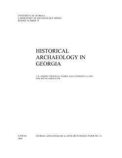 historical archaeology in georgia
