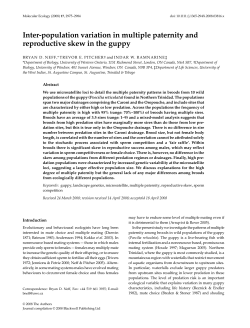 Inter-population variation in multiple paternity and reproductive skew