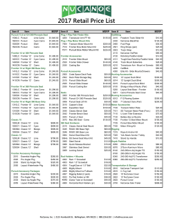 2017 Retail Price List - Blue Mountain Outfitters