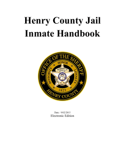Henry County Jail Inmate Handbook