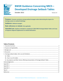 Drainage Setback Guidance - Minnesota Board of Water and Soil