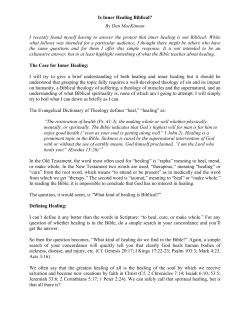 Is Inner Healing Biblical?