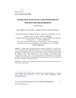 estimating wine yeast concentration by speckle size measurement