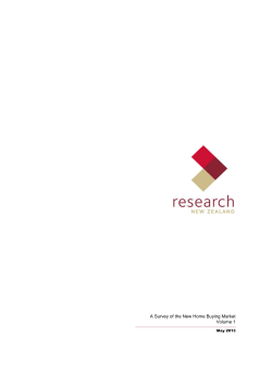 A survey of the New Home Buying Market | Volume 1- May
